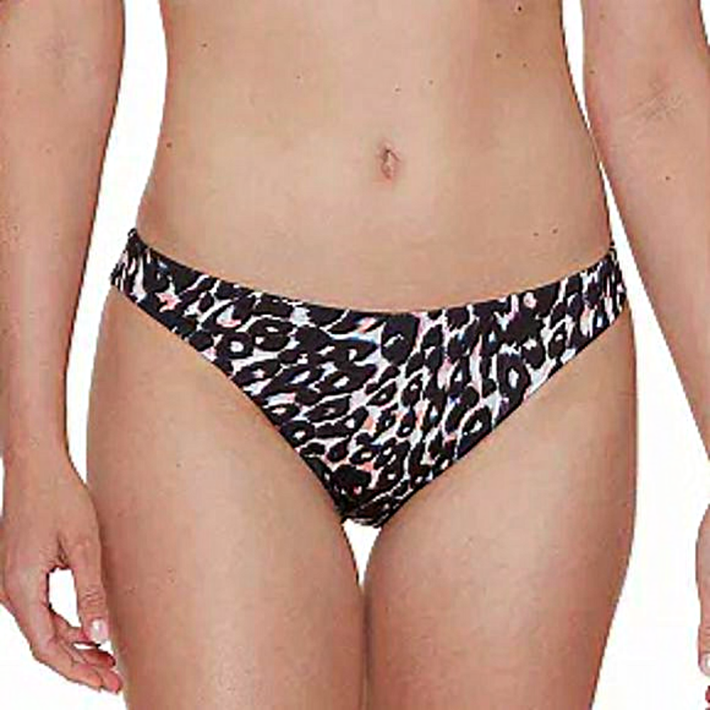 Sanctuary Stay Cool Leopard Print Cinch-Back Hipster Bikini Bottom‎ Multi L